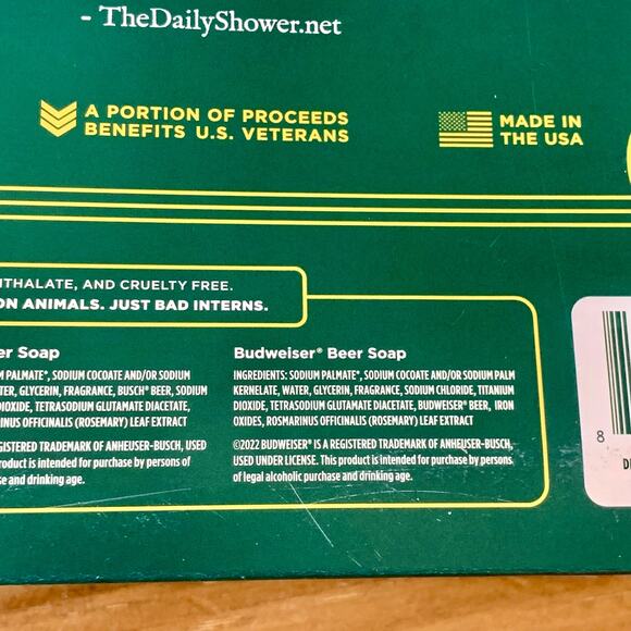 Duke Cannon Jingle Booze Set Busch Beer Buffalo Trace Bourbon Bay Budweiser Soap - Picture 14 of 15